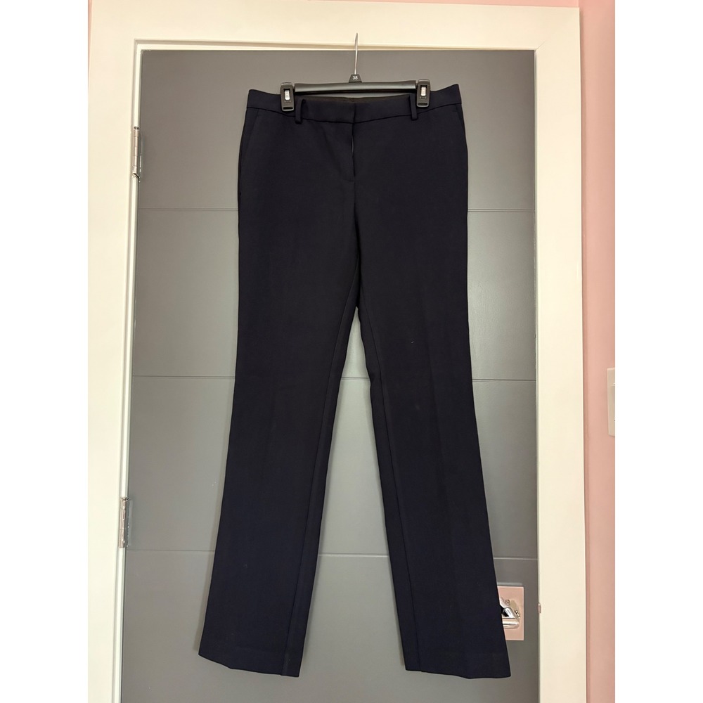 Ann Taylor The Sophia Mid Rise Navy Blue Straight Leg Dress Pants 10T Tall NWT